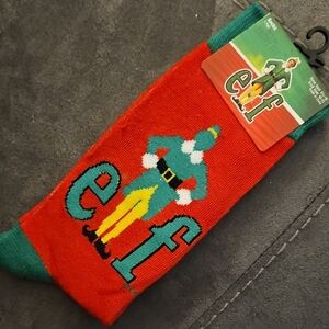 ELF Festive Christmas Holiday Crew Socks